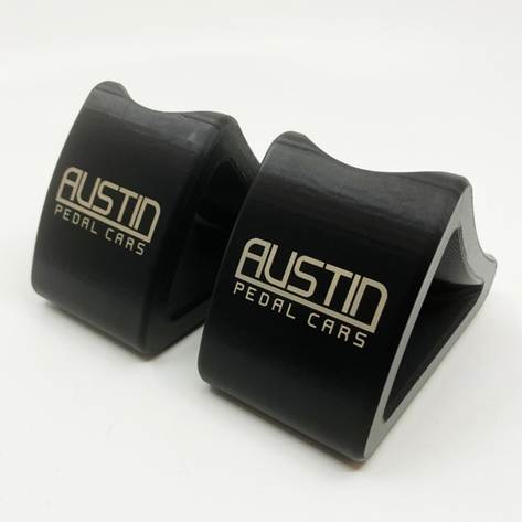 J40 pedal car part: plastic wheel chocks.